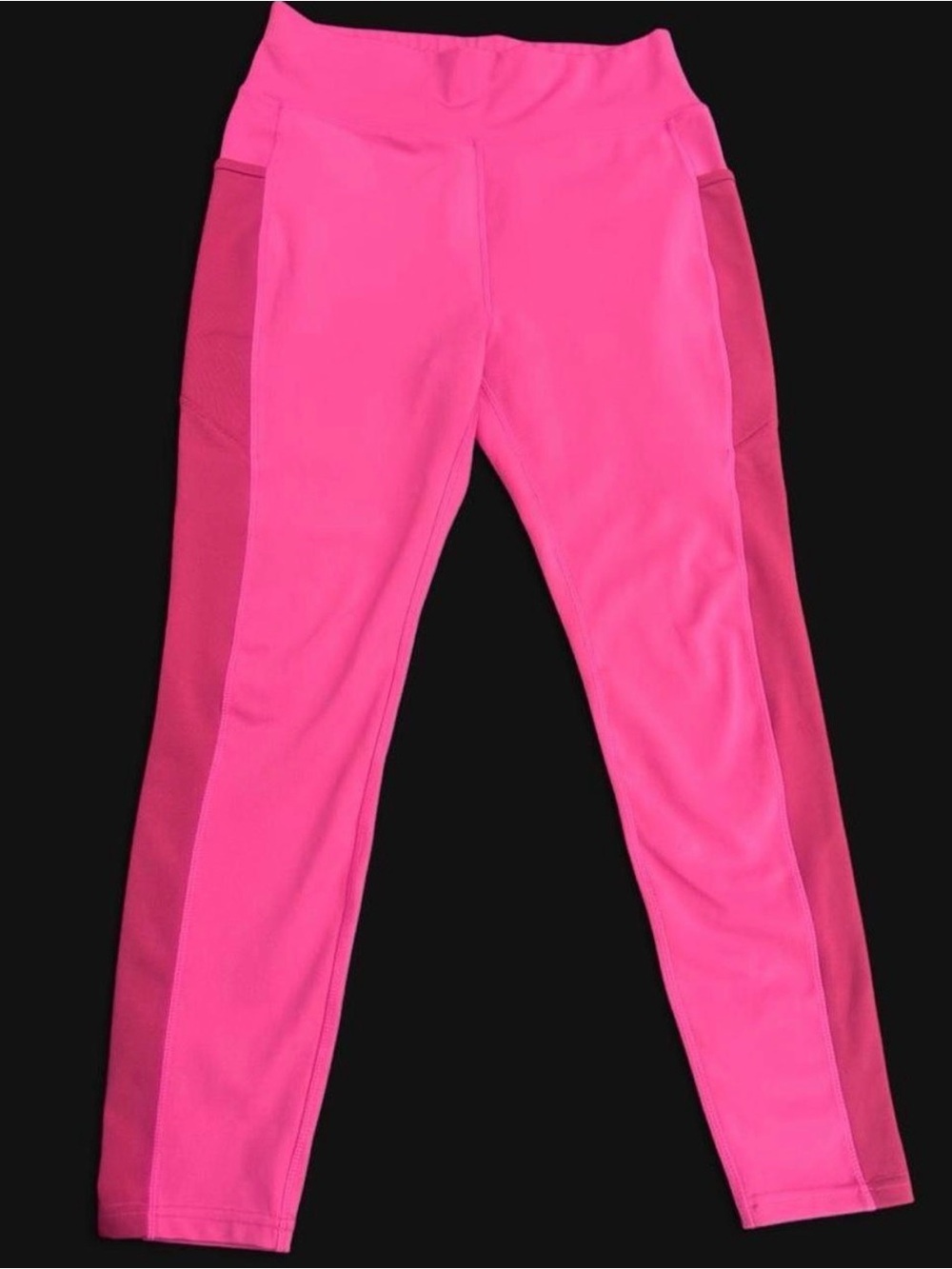 Hot Pink Active Leggings with Side Panels